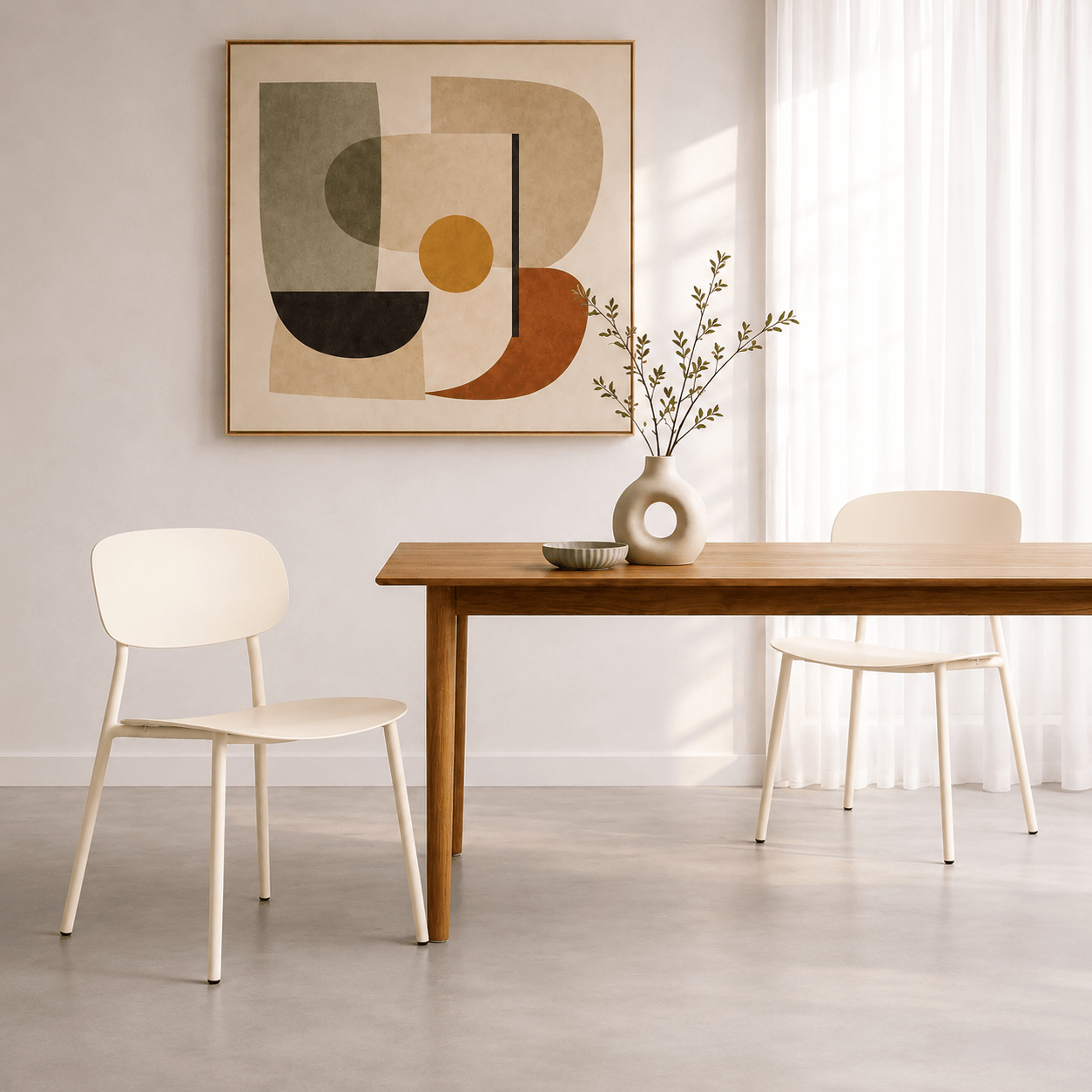 Vivian Dining Chair - Neutral White - Dekor Butik