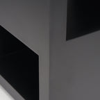 Vondra Matte Black Metal w/ Open Shelves Side table - Dekor Butik