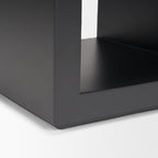 Vondra Matte Black Metal w/ Open Shelves Side table - Dekor Butik