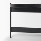Wade Travertine Marble w/ Matte Black Metal Coffee Tables - Dekor Butik