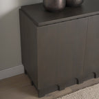 Wagner Dark Brown Wood w/ Arched Design Accent Cabinet - Dekor Butik