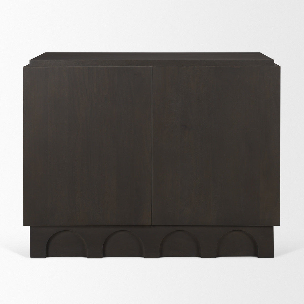 Wagner Dark Brown Wood w/ Arched Design Accent Cabinet - Dekor Butik