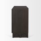Wagner Dark Brown Wood w/ Arched Design Accent Cabinet - Dekor Butik