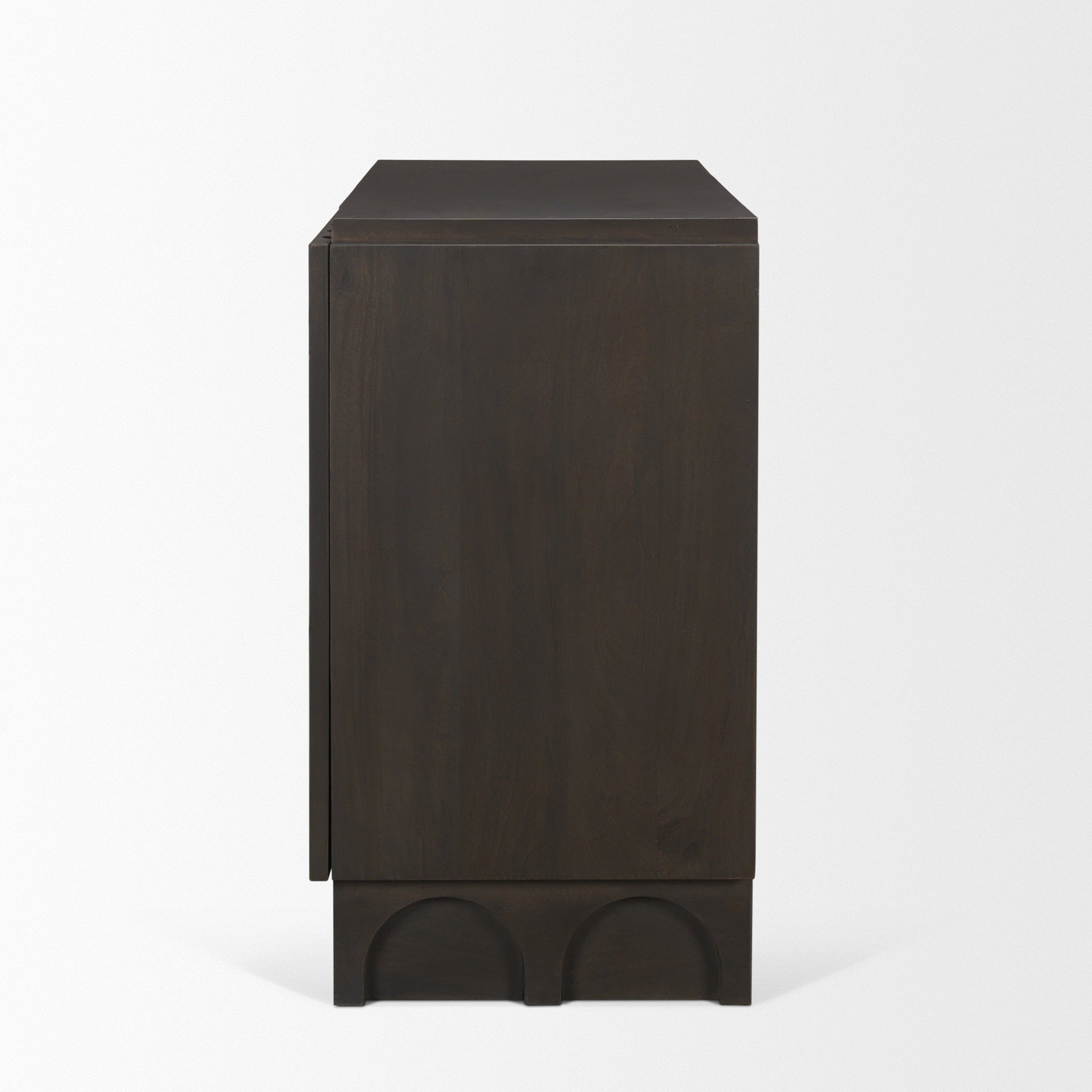 Wagner Dark Brown Wood w/ Arched Design Accent Cabinet - Dekor Butik