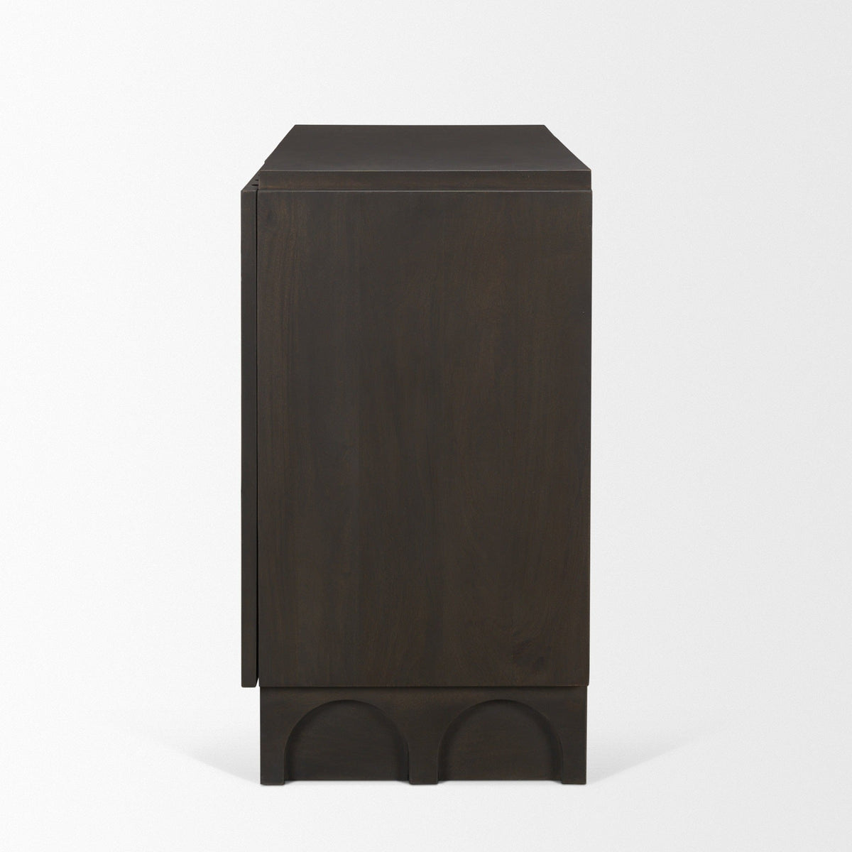 Wagner Dark Brown Wood w/ Arched Design Accent Cabinet - Dekor Butik