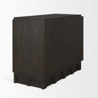 Wagner Dark Brown Wood w/ Arched Design Accent Cabinet - Dekor Butik
