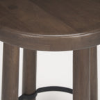 Weldon Dark Brown Wood w/ Matte Black Metal Counter Stool - Dekor Butik