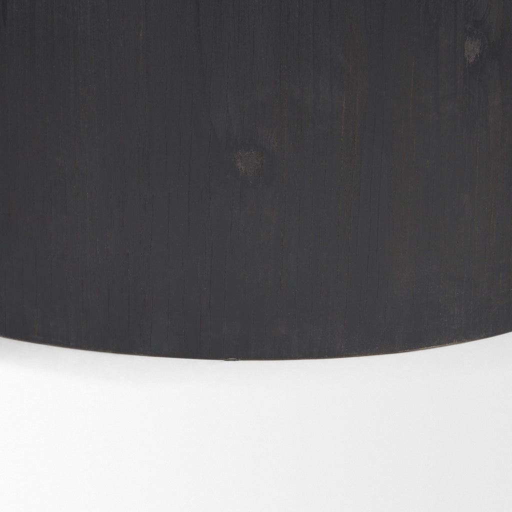 Wenopa Matte Black Wood w/ Natural Jute Accent Tables - Dekor Butik