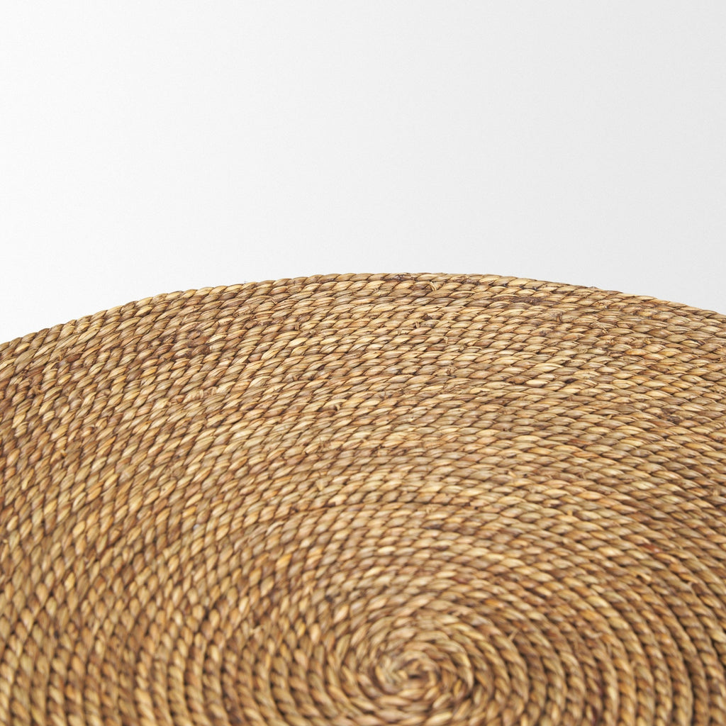 Wenopa Matte Black Wood w/ Natural Jute Accent Tables - Dekor Butik