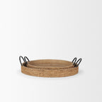 Wheaton Light Brown Wood w/ Natural Jute Serving Trays - Dekor Butik