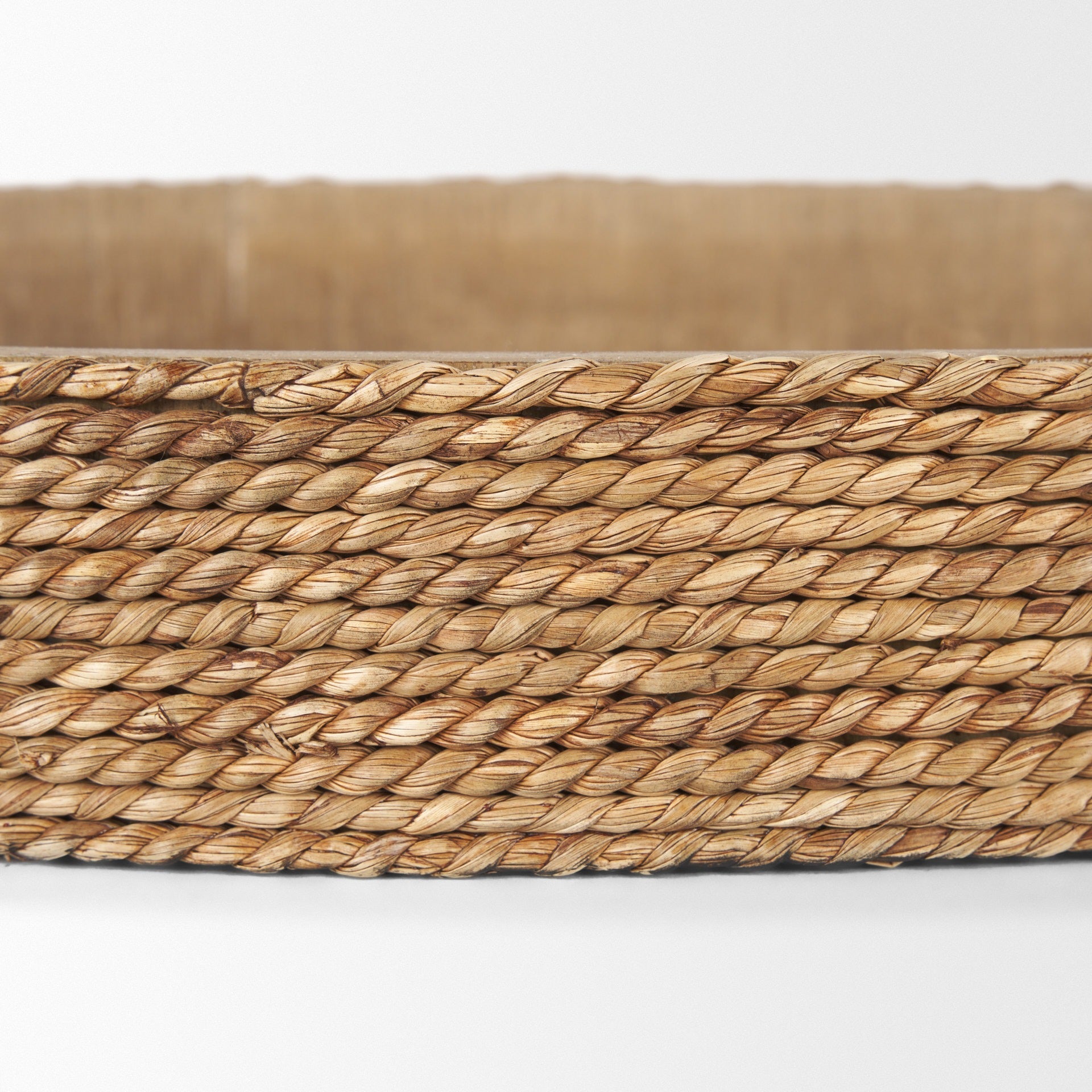 Wheaton Light Brown Wood w/ Natural Jute Serving Trays - Dekor Butik