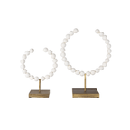 DecorWhite Beaded Broken Sphere - 2 Sizes - Dekor Butik