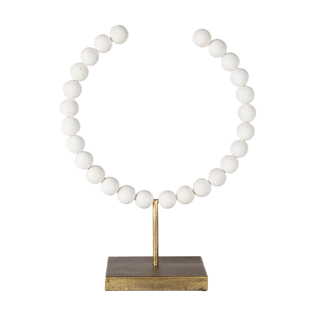 DecorWhite Beaded Broken Sphere - 2 Sizes - Dekor Butik