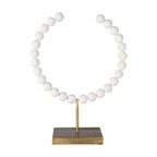 DecorWhite Beaded Broken Sphere - 2 Sizes - Dekor Butik