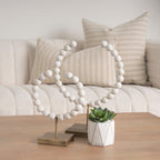 DecorWhite Beaded Broken Sphere - 2 Sizes - Dekor Butik