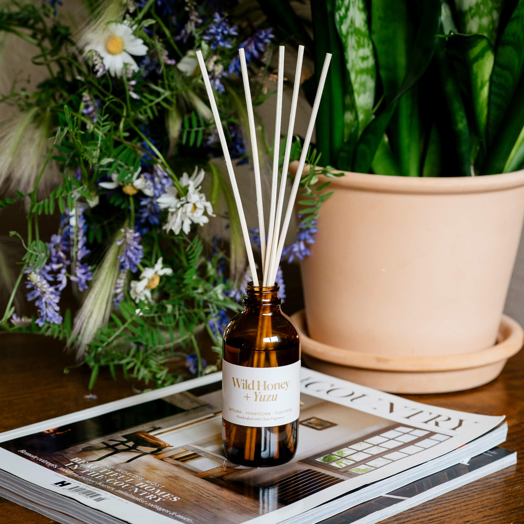 Reed DiffusersWild Honey + Yuzu Reed Diffuser - Dekor Butik