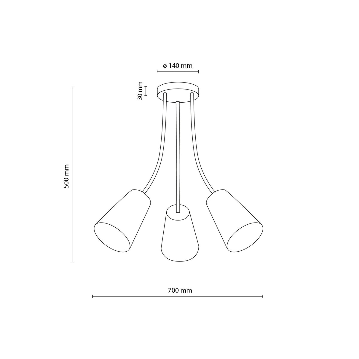 Ceiling Light FixturesWIRE Adjustable 3-Light Ceiling Lamp for Kids Room & Nursery - Dekor Butik