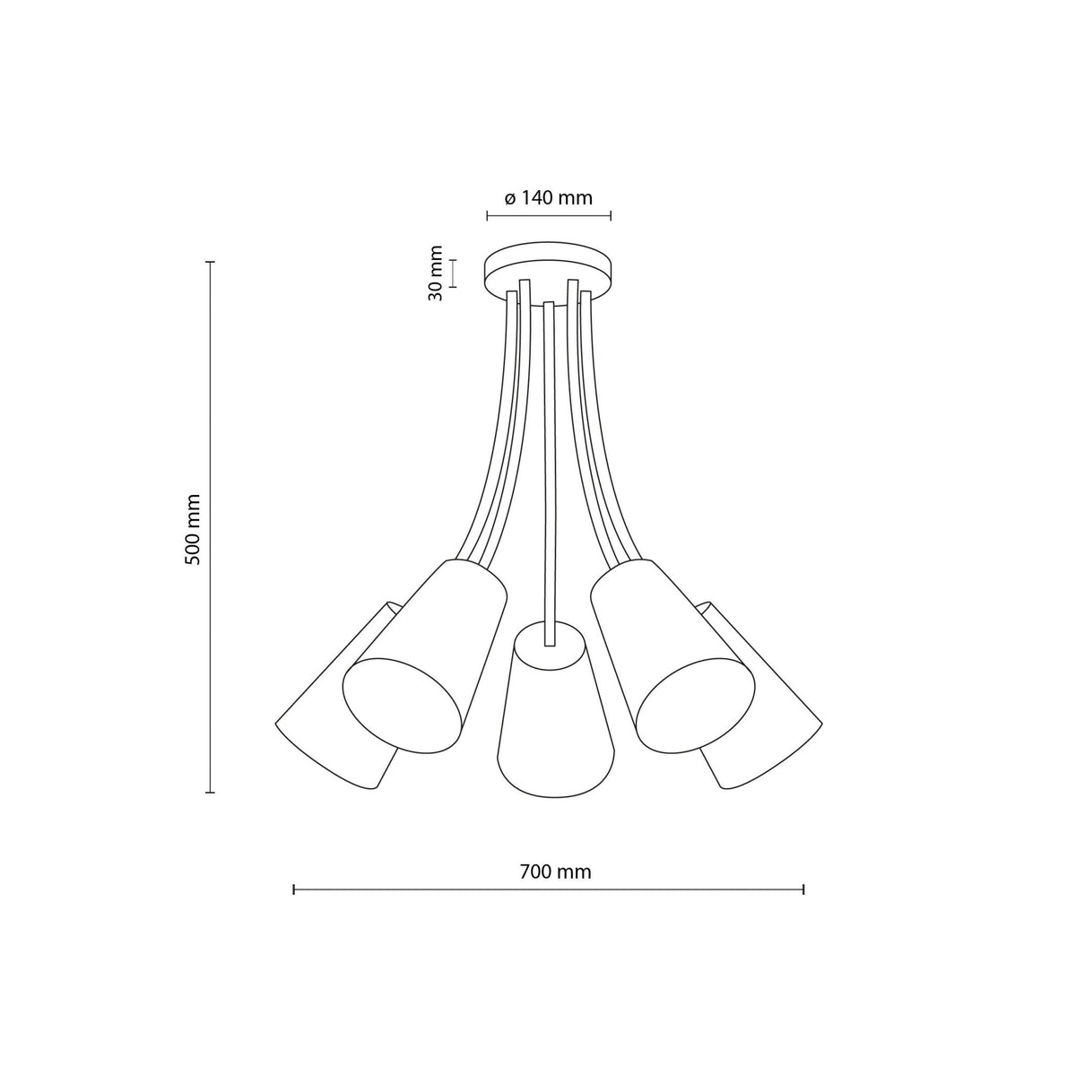 Ceiling Light FixturesWIRE Adjustable 5-Light Ceiling Lamp for Kids Room & Nursery - Dekor Butik