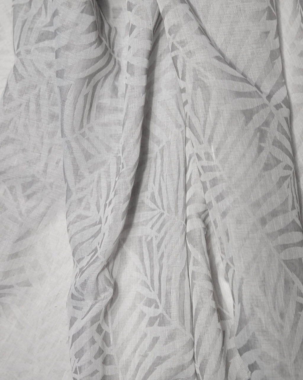 CurtainsZacari Woven Leaf Design Textured Semi Sheer Curtain 80"x 95" - Dekor Butik