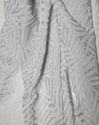 CurtainsZacari Woven Leaf Design Textured Semi Sheer Curtain 80"x 95" - Dekor Butik