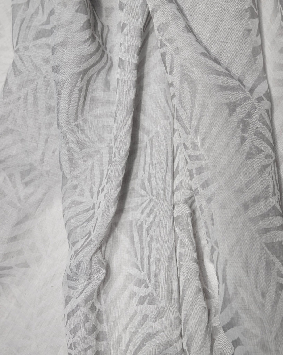 CurtainsZacari Woven Leaf Design Textured Semi Sheer Curtain 80"x 95" - Dekor Butik