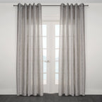 CurtainsZacari Woven Leaf Design Textured Semi Sheer Curtain 80"x 95" - Dekor Butik