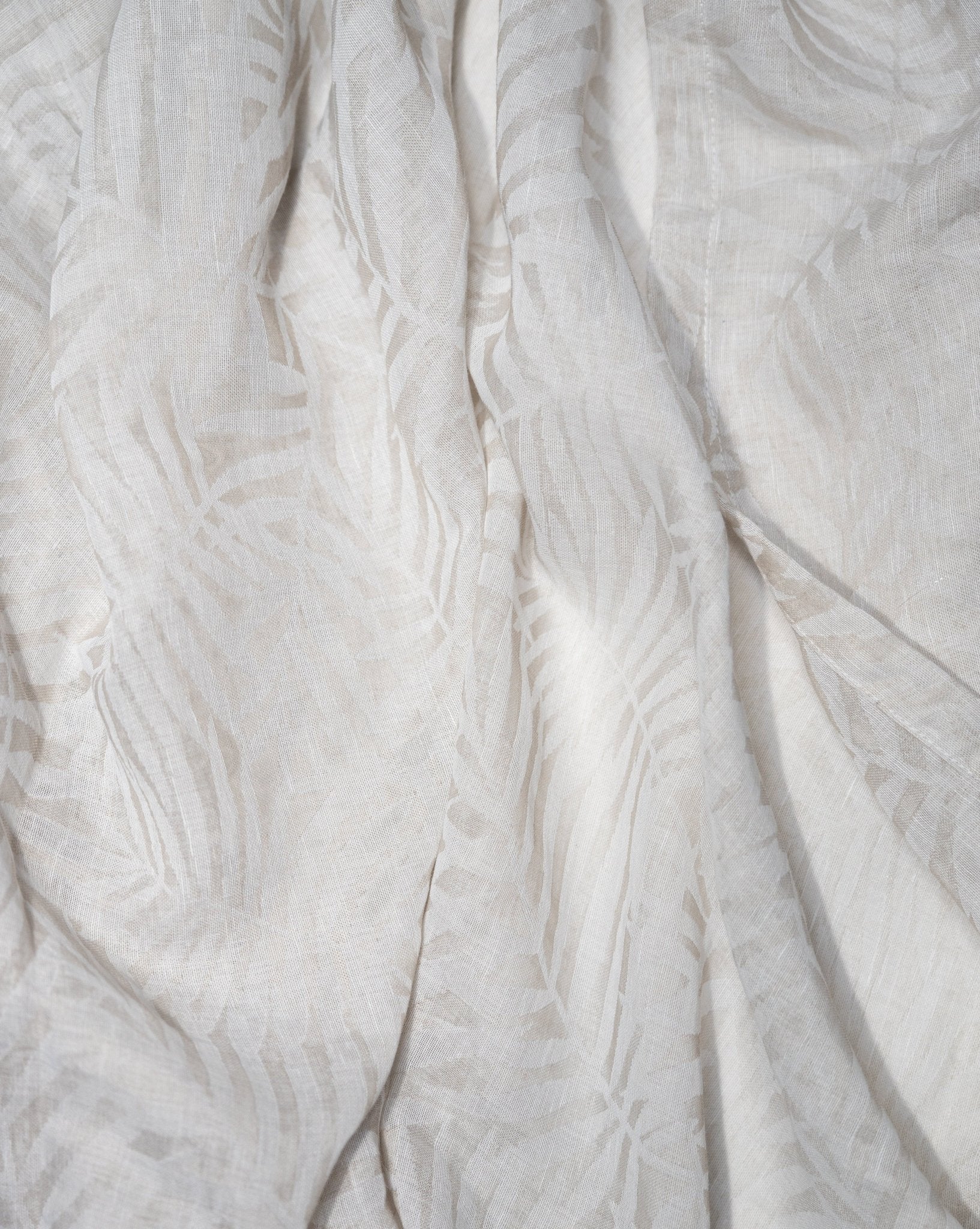 CurtainsZacari Woven Leaf Design Textured Semi Sheer Curtain 80"x 95" - Dekor Butik